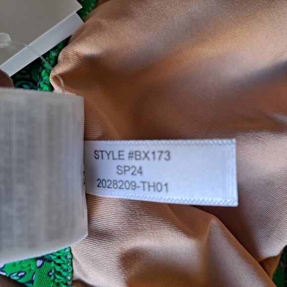 NWT Crewcuts J. Crew Floral Print Cutout One Piece Swimsuit Green Girls Size 12 - Picture 8 of 8